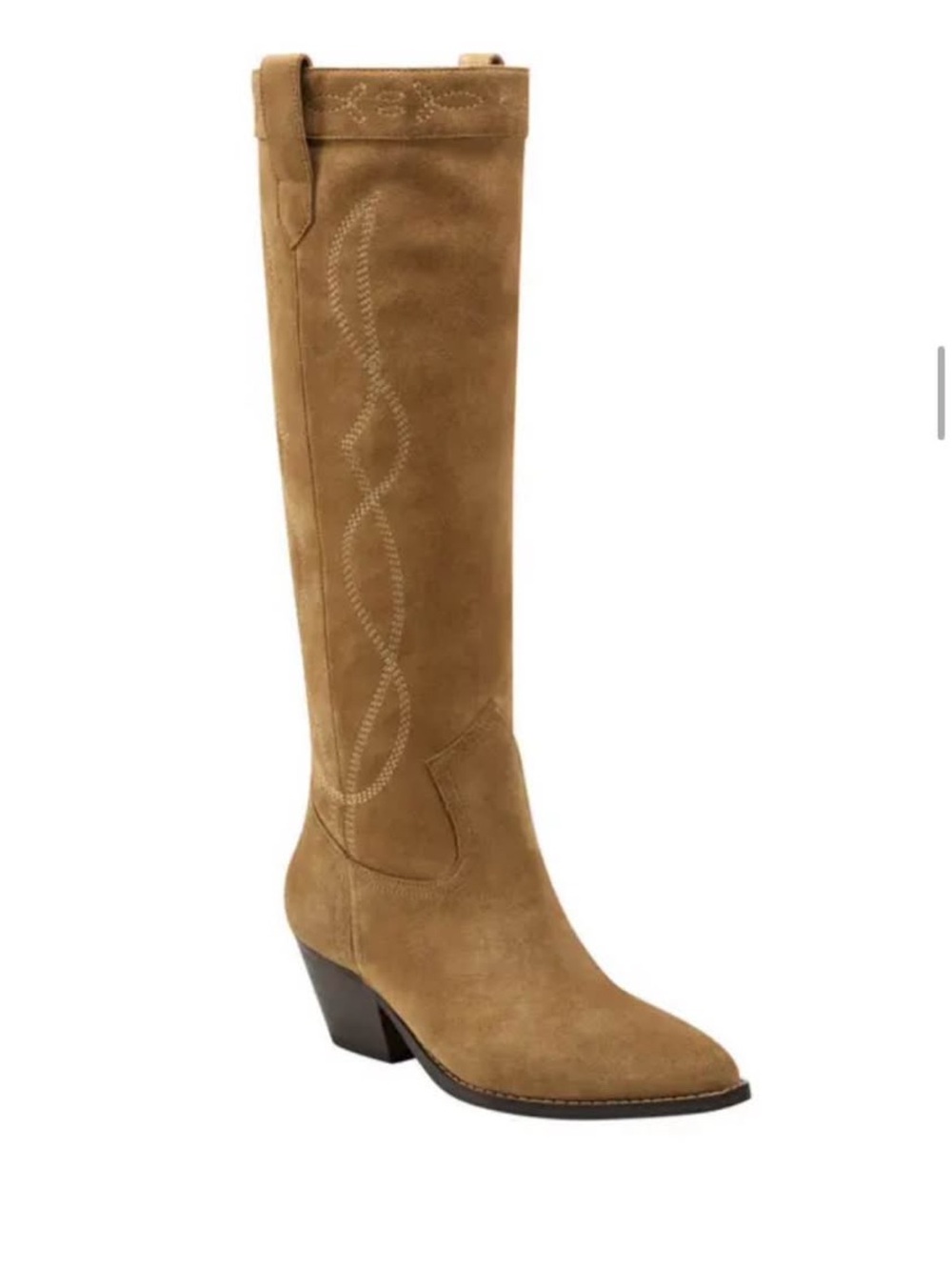 Marc Fisher Edania Western Pointed Toe Knee High Boot